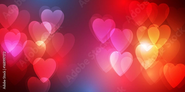 Obraz serca bokeh wektor tło