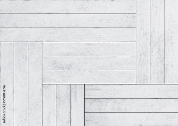 Fototapeta White wood planks pattern texture, oak wood backgrounds, texture background