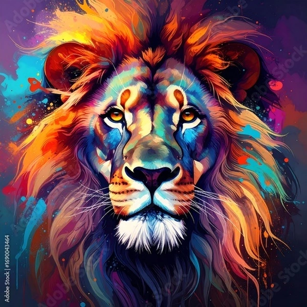 Obraz Vibrant lion portrait (1)
