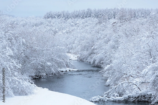 Obraz 大雪の後の雪裡川