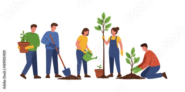 Obraz Group planting trees and caring for environment