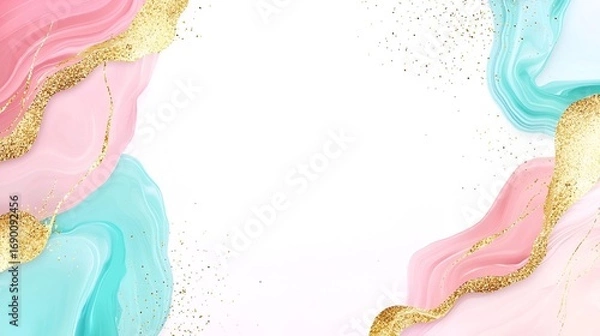 Obraz Elegant Abstract Background with Soft Pastel Colors and Glitter