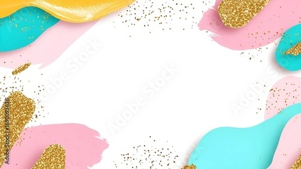 Obraz Colorful Abstract Background with Glitter and Brush Strokes