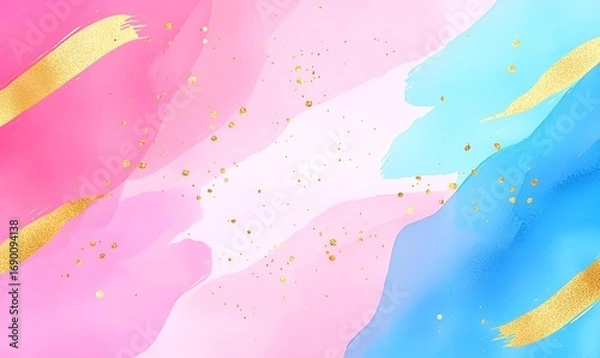 Obraz Abstract Colorful Background with Gold Accents for Creative Use