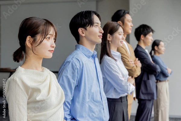 Fototapeta 横並びのビジネスグループ