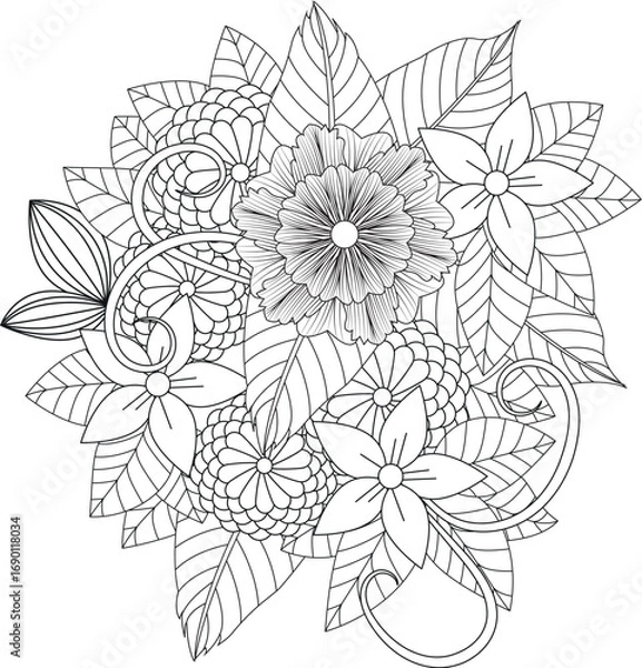 Fototapeta Abstract geometric design with color gradients and text elements