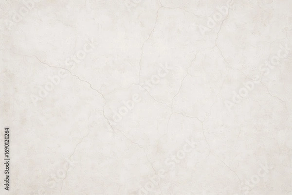 Fototapeta Decorative wall texture with faded white plaster and subtle cracks