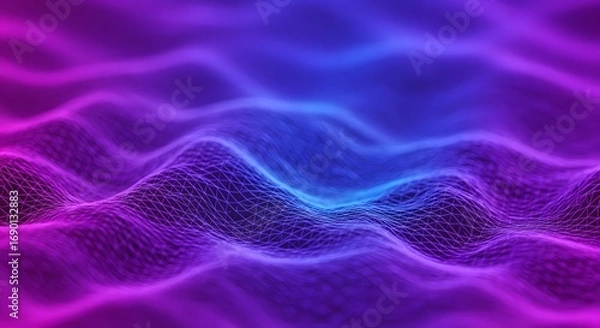 Obraz Purple & Blue Gradient Mesh Cyber Glow Background
