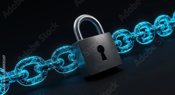 Fototapeta Blockchain Security and Digital Asset Protection.