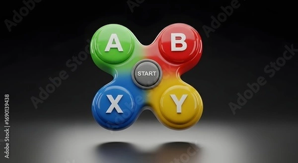 Fototapeta Gamepad Buttons a B X Y Start