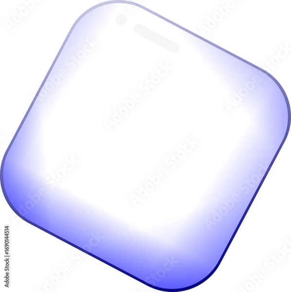 Fototapeta Abstract Blue Geometric bubble Frame on transparent  Background