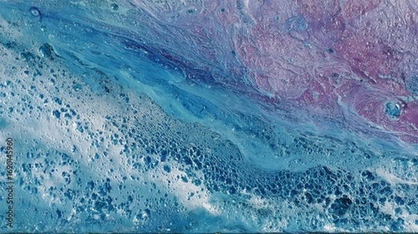 Fototapeta Abstract Fluid Painting In Blue And Purple Tones