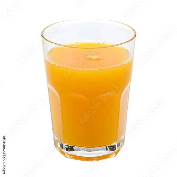 Fototapeta Refreshing Orange Juice in a Tall Glass, Isolated on Transparent Background