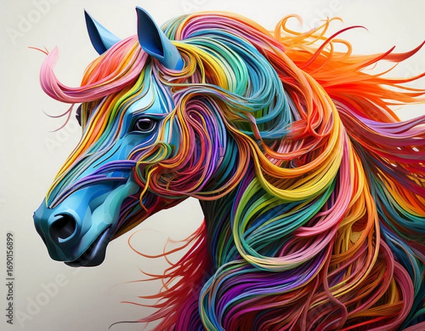 Fototapeta 馬　干支　生成AI　年賀状　