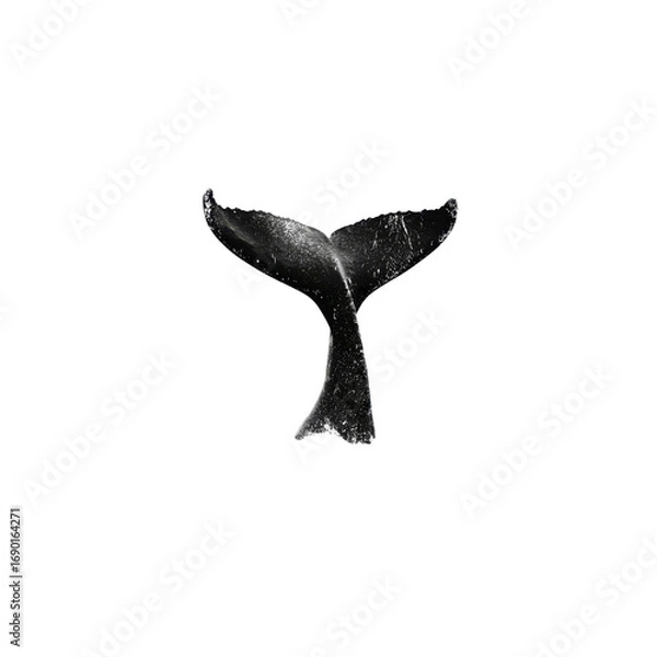 Obraz Majestic Whale Tail Fluke Underwater Elegance in Monochrome