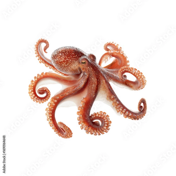 Obraz Common Octopus (Octopus vulgaris) Isolated on Black Background