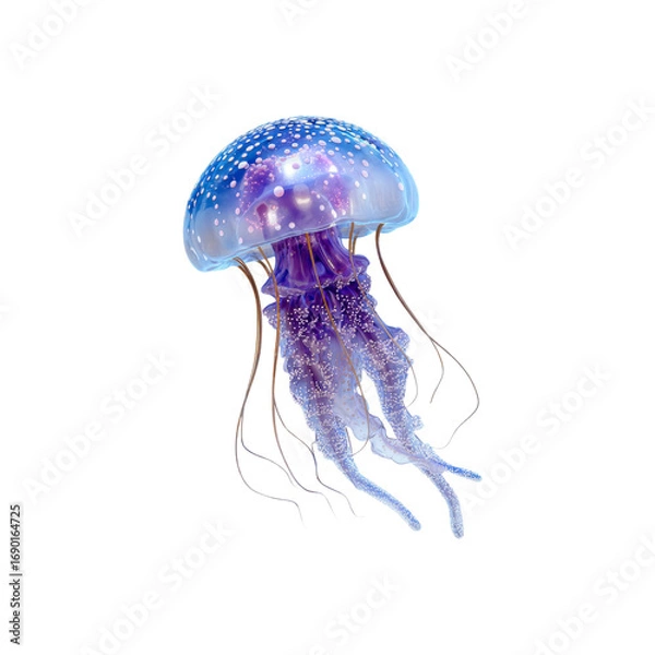 Obraz Stunning Bio luminescent Jellyfish in Dark Background