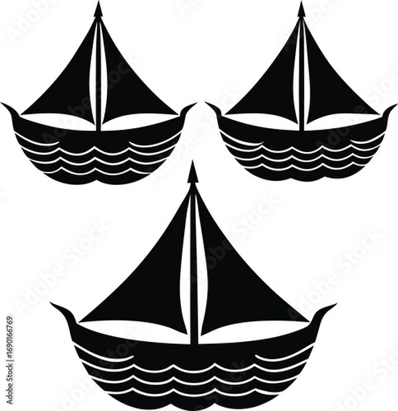 Obraz Boat  silhouette vector arts