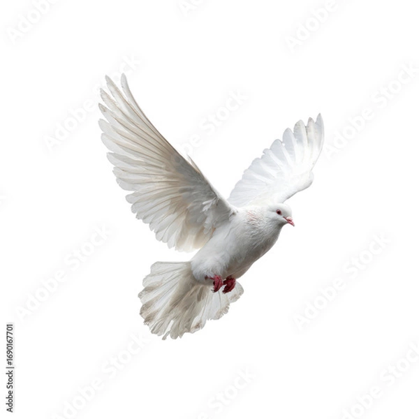 Obraz Majestic White Dove in Flight, Symbol of Peace and Hope