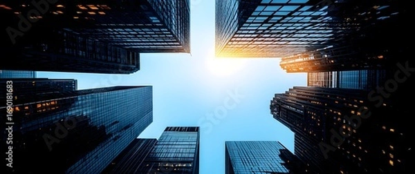 Obraz Skyscrapers' upward view