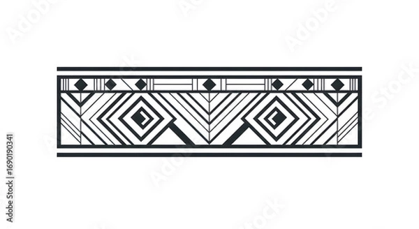 Obraz Elegant Art Deco border design for sophisticated branding and decorative projects