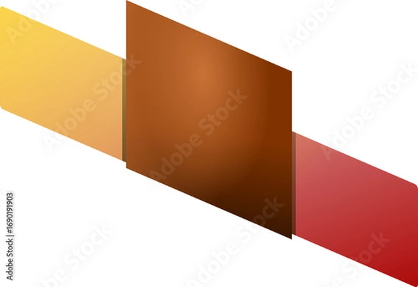 Fototapeta Abstract Graphic with Yellow, Brown, and Red