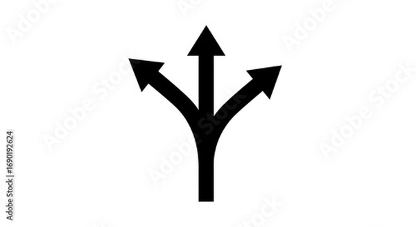 Obraz Three Arrows Pointing Upward Directional Symbol.