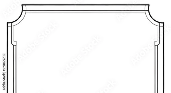 Obraz Elegant architectural border design with classic decorative elements and clean lines