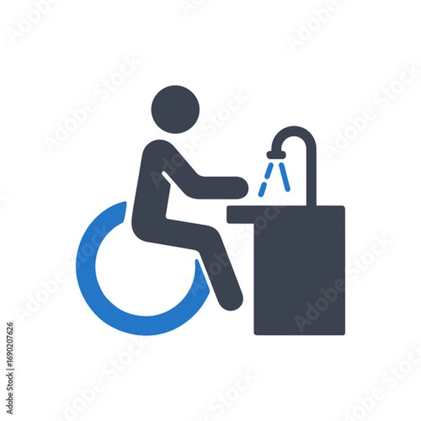 Fototapeta Accessible Sink Assistance icon