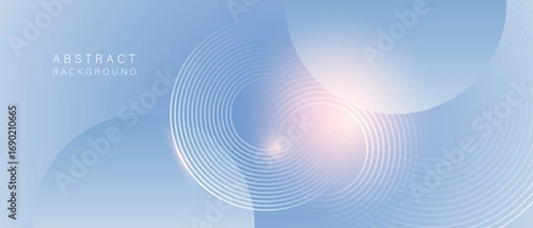 Fototapeta Minimal abstract background in soft pastel gradients of white and light pink with glowing wave textures. Great for elegant design, branding, and modern templates.
