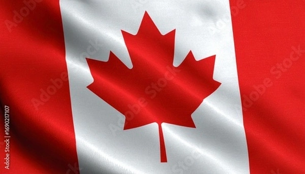 Fototapeta Wavy Canadian Flag