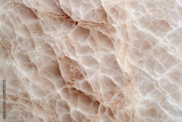Fototapeta Beige Marble Surface with Light Brown and White Streaks in Elegant Natural Pattern