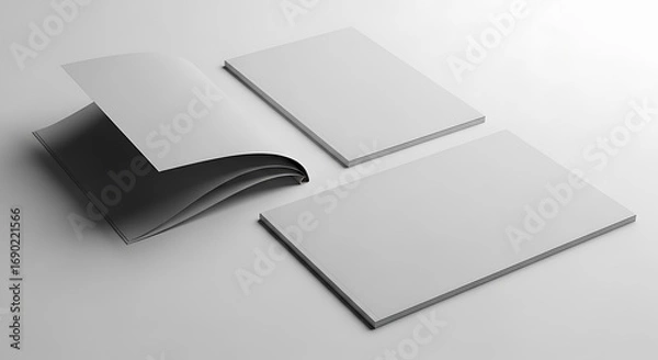 Fototapeta Blank Book Mockup, Minimalist Design.