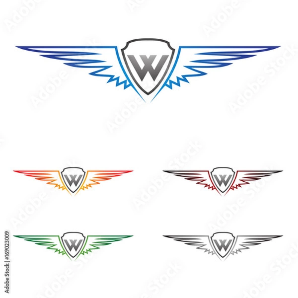Fototapeta w wing, wing, logo, design, vector