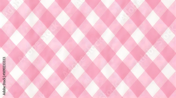 Obraz pink plaid pattern