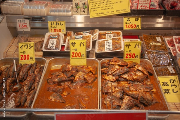 Fototapeta 小倉旦過市場の様子