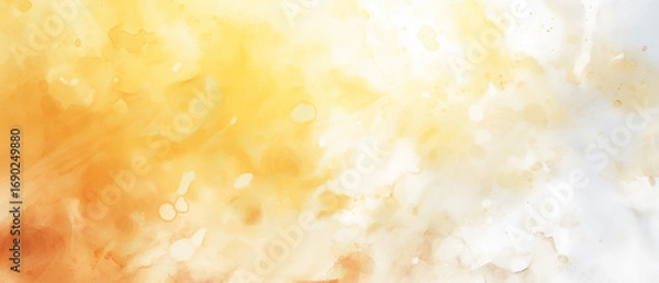 Fototapeta God rests on the seventh day in a panoramic golden watercolor abstract, symbolizing holiness, peace and spiritual rest, representing Day 7 of Genesis and divine completion of creation.