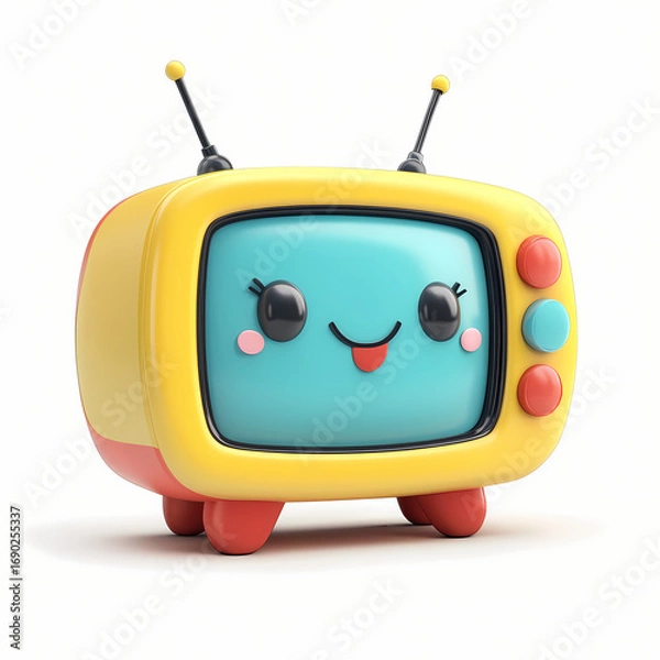 Fototapeta funny cartoon tv