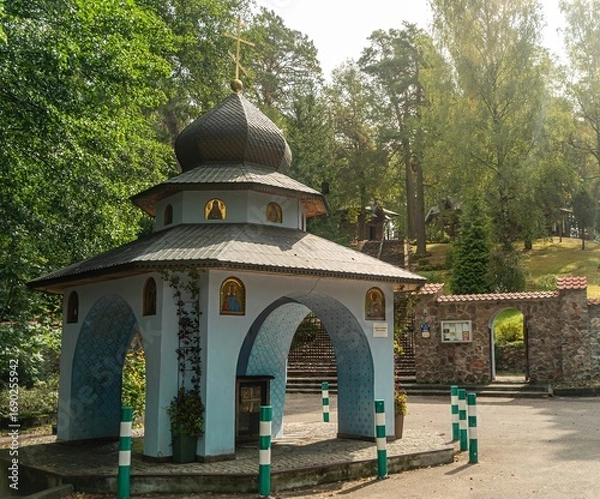 Fototapeta A "miracle-working spring" at the foot of Mount Garbarka, to which the faithful come on pilgrimage to wash their aching places