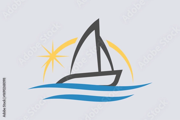 Fototapeta logo and illustration design template editable and high resolution image vector for business promotion and graphic branding tools