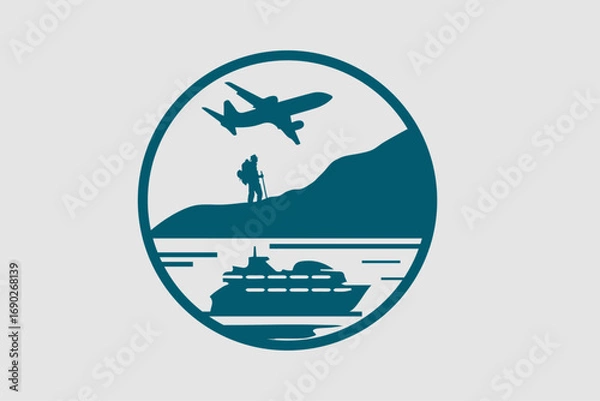 Fototapeta logo and illustration design template editable and high resolution image vector for business promotion and graphic branding tools