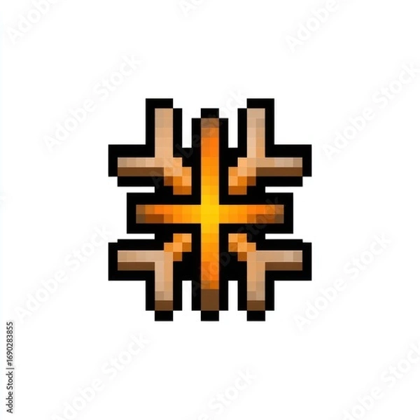 Fototapeta Pixelated cross design graphic