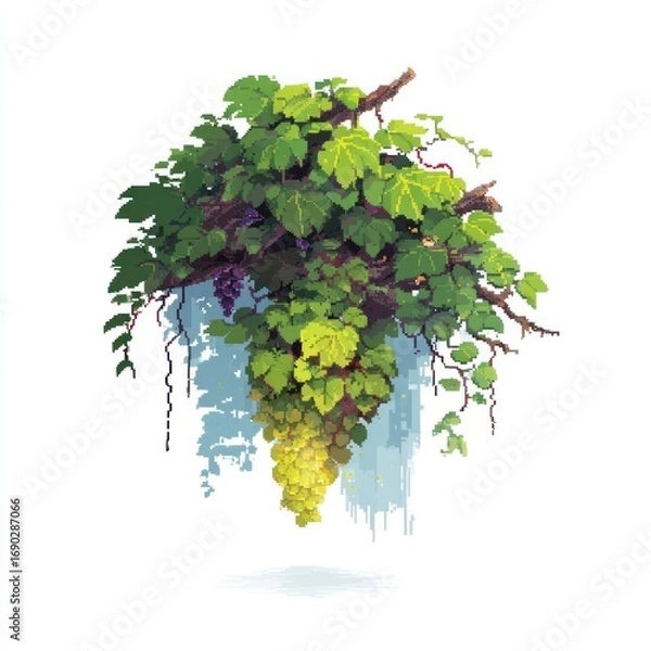Fototapeta Artistic grape cluster illustration