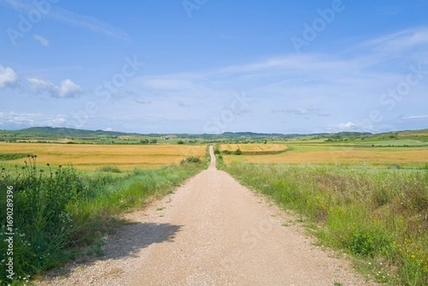 Obraz 자연 목초 경작 녹색 들판 하늘 구름 아웃도어