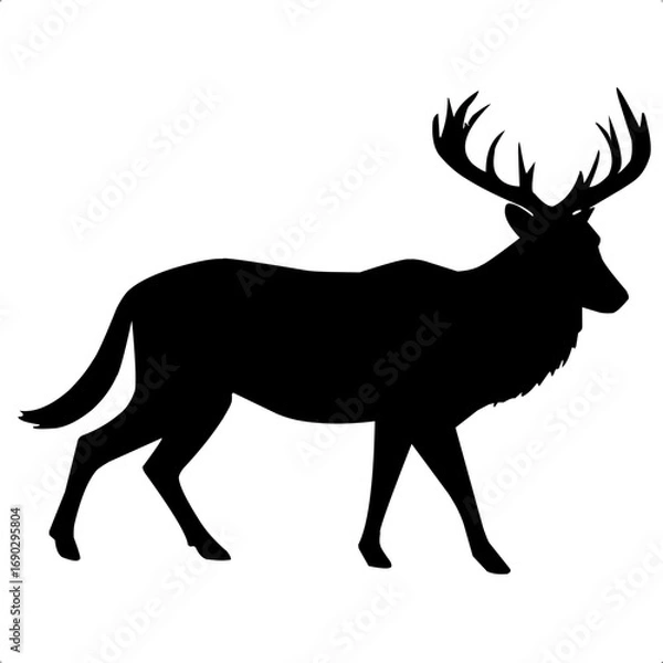 Obraz deer silhouette vector