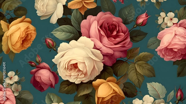 Obraz seamless pattern with roses