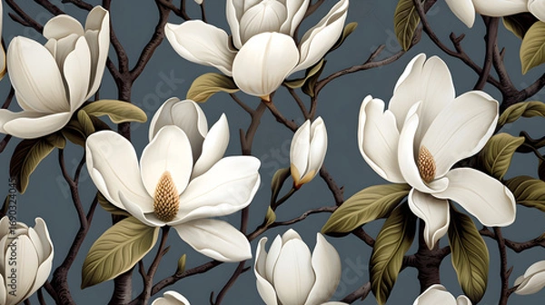 Obraz white and yellow flowers