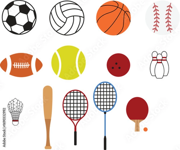 Obraz Set of Sports Equipment