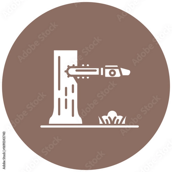 Fototapeta Cutting tree Icon