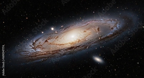 Fototapeta Mesmerizing Spiral Galaxy A Celestial Tapestry of Stars and Cosmic Dust